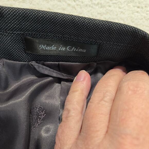 Lauren Ralph Lauren 100% Wool Blazer Sports Coat Men's 44L Stretch Dark Gray - Picture 13 of 15